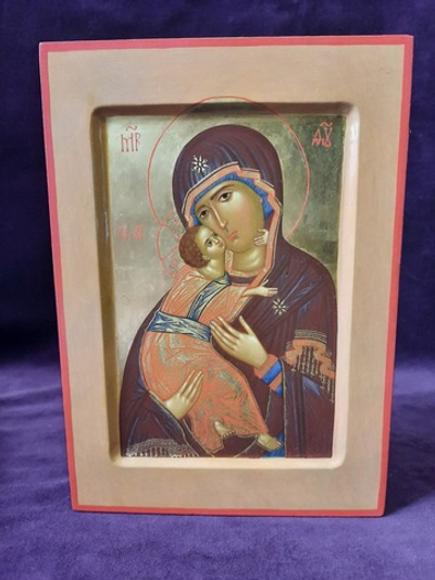 Икона Божией Матери, сусальное золото, дерево