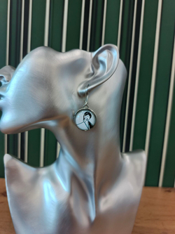 Серьги с кабошонами. Ручной работы.