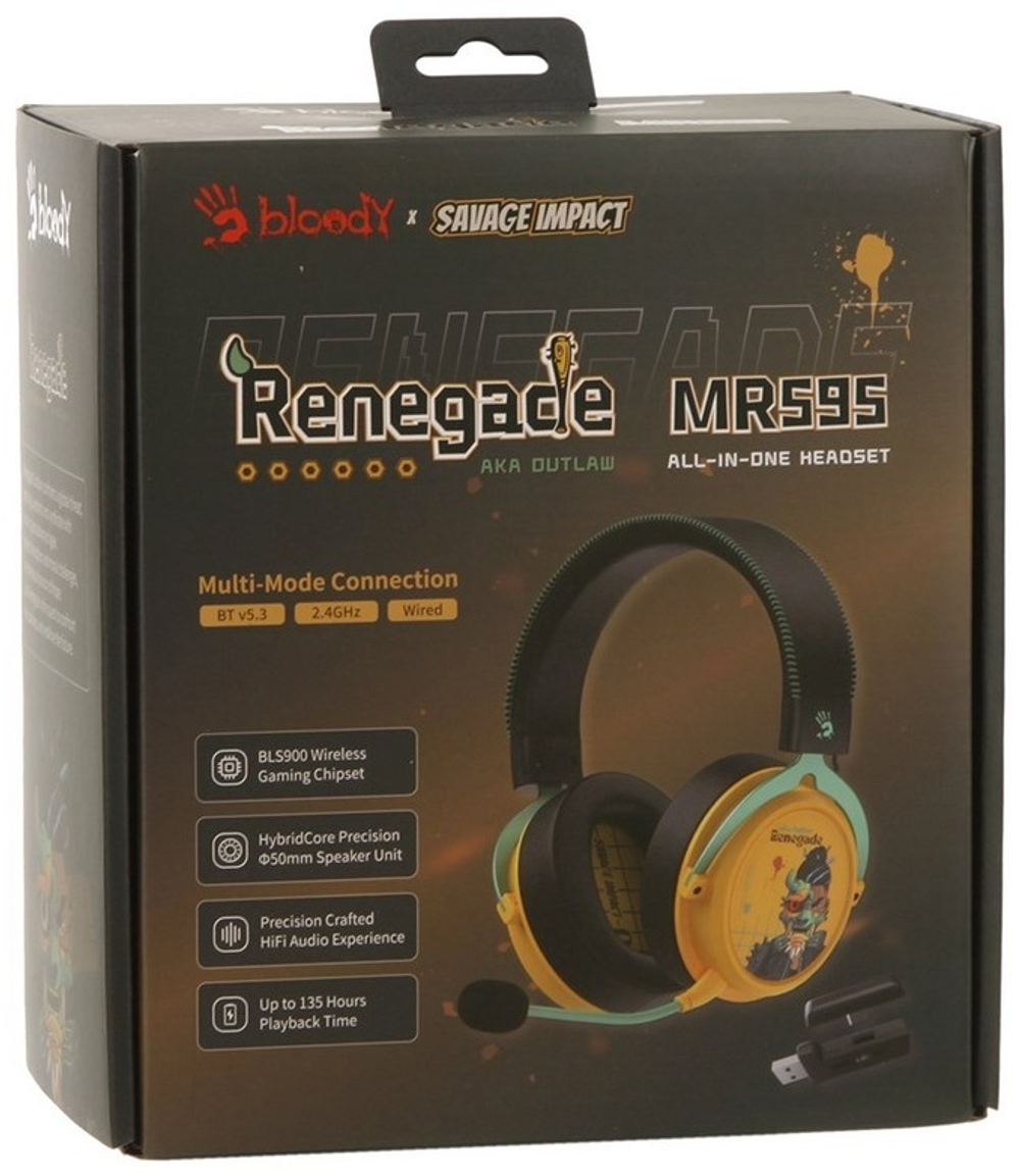 Наушники A4Tech Bloody MR595 Renegade желтый