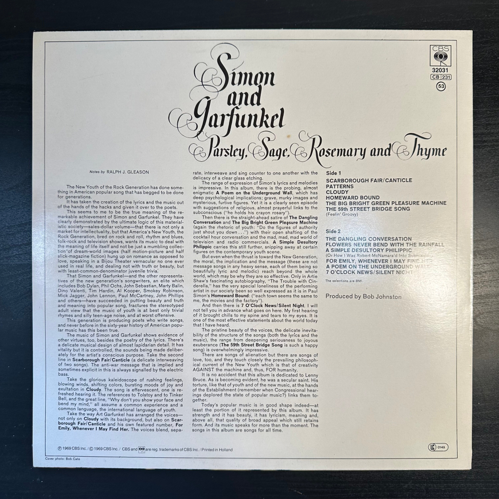 Simon And Garfunkel - Parsley, Sage, Rosemary And Thyme (Голландия)
