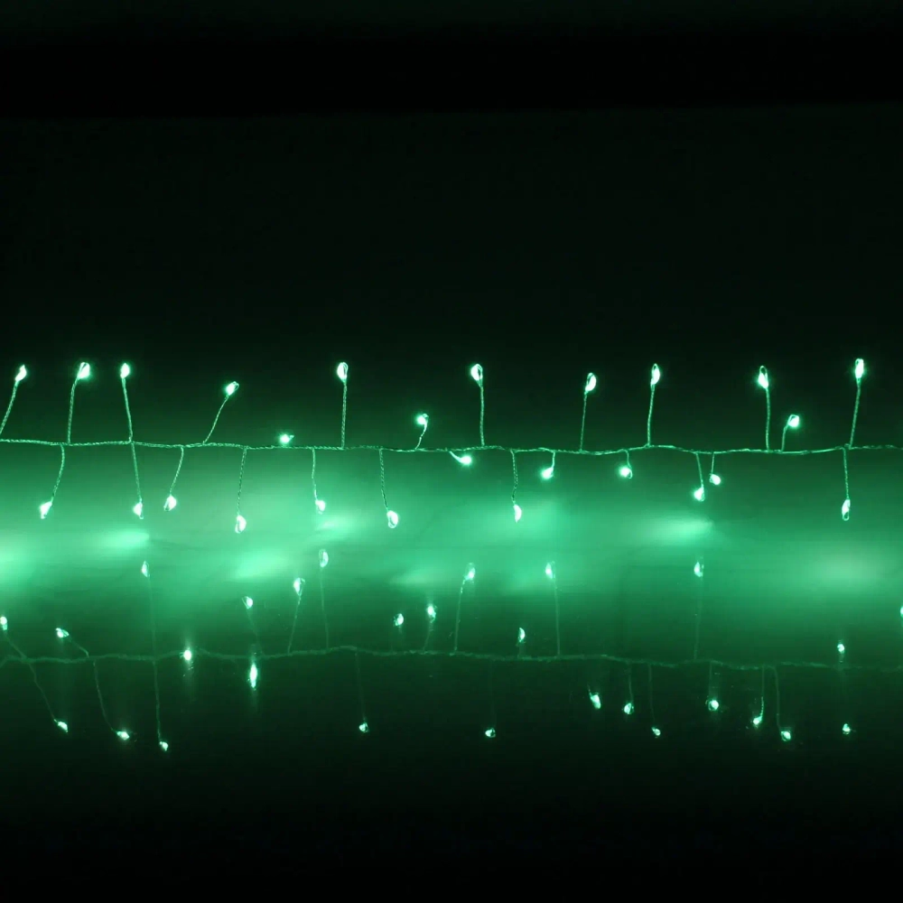Гирлянда для дома 2,0 м 150 ламп LED «Мишура», IP-40, Зеленый