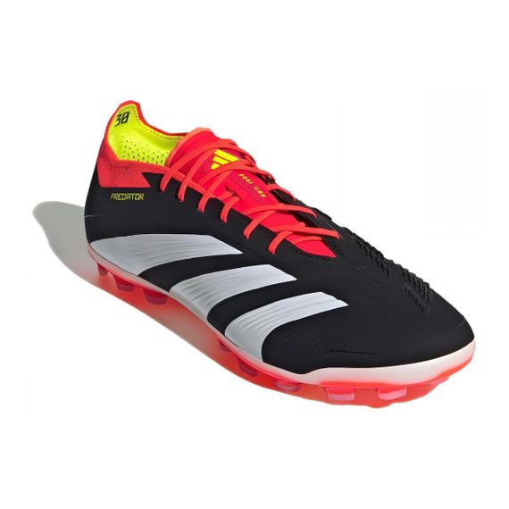 Элитные бутсы Adidas PREDATOR Низкие Черно-красные кроссовки