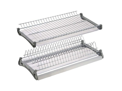 Сушка для посуды двухуровневая нержавейка 450мм VAR 450 SS с рамкой