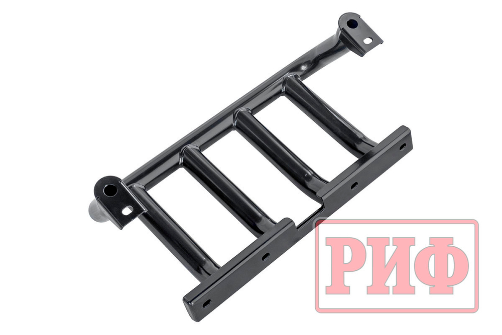 Бампер передний силовой/защита штатного бампера УАЗ Патриот 2015+ с квадратом под фаркоп и защитой рулевых тяг стандарт РИФ