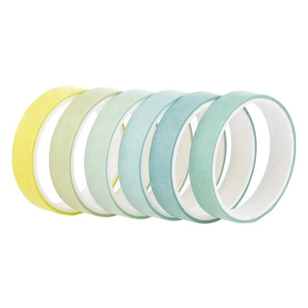 Декоративный скотч - 24 шт, узкая клейкая лента с рисунком для скрапбукинга, декора и творчества, цветные скотчи бумажные маленькие