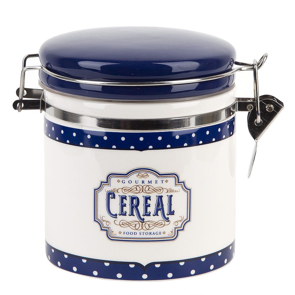 Банка для сыпучих продуктов (клипс) " " 11,5х10х11,5см v=480мл (подарочная упаковка)