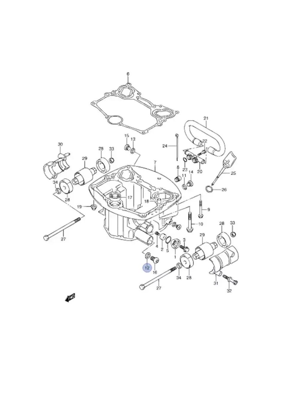 Прокладка сливного винта DF20-DF300