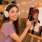 Картина по номерам Человек бензопила Макима