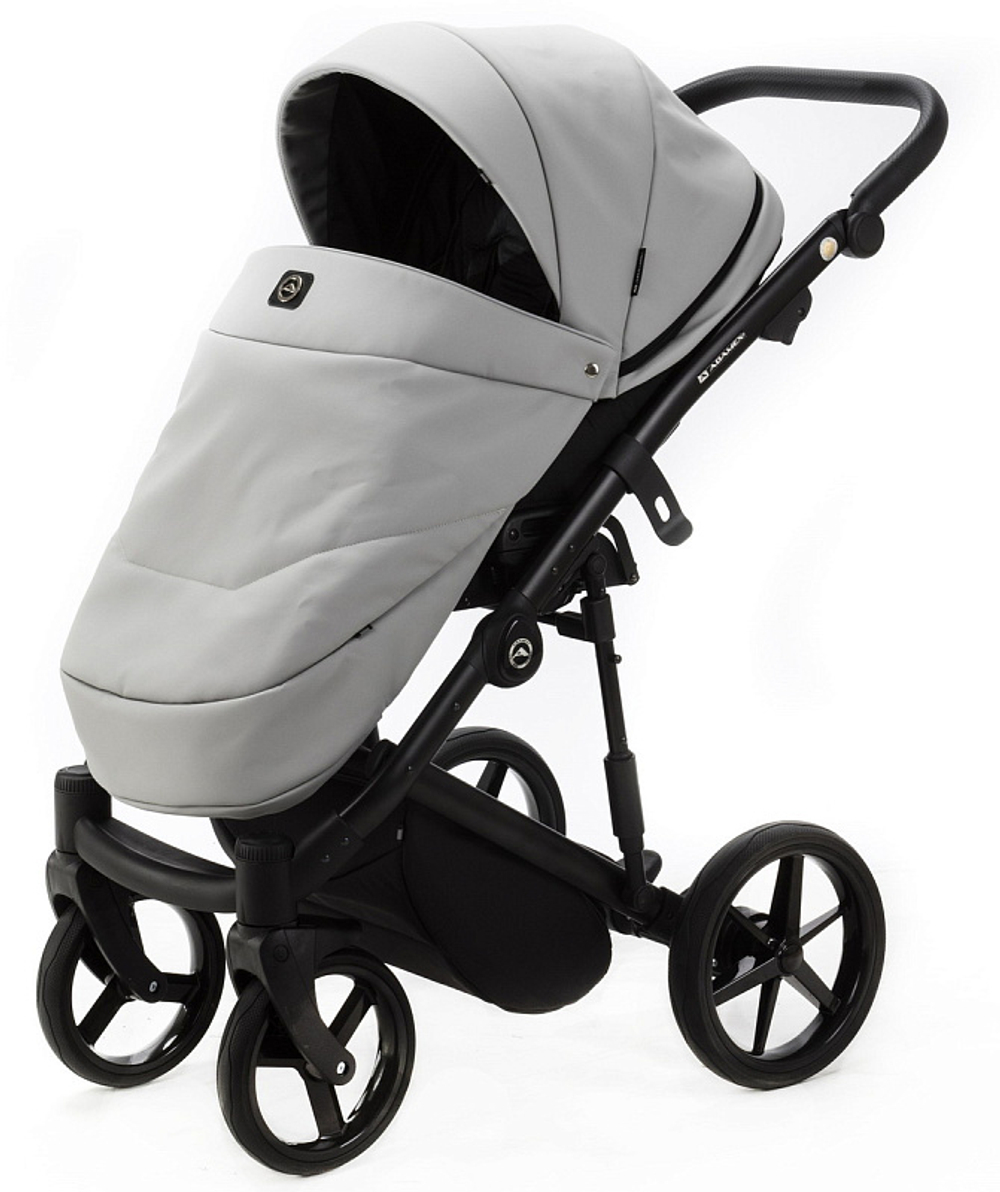 Детская коляска Adamex Mobi Deluxe 2 в 1 M-SA03 (СВ.СЕРАЯ.КОЖА)