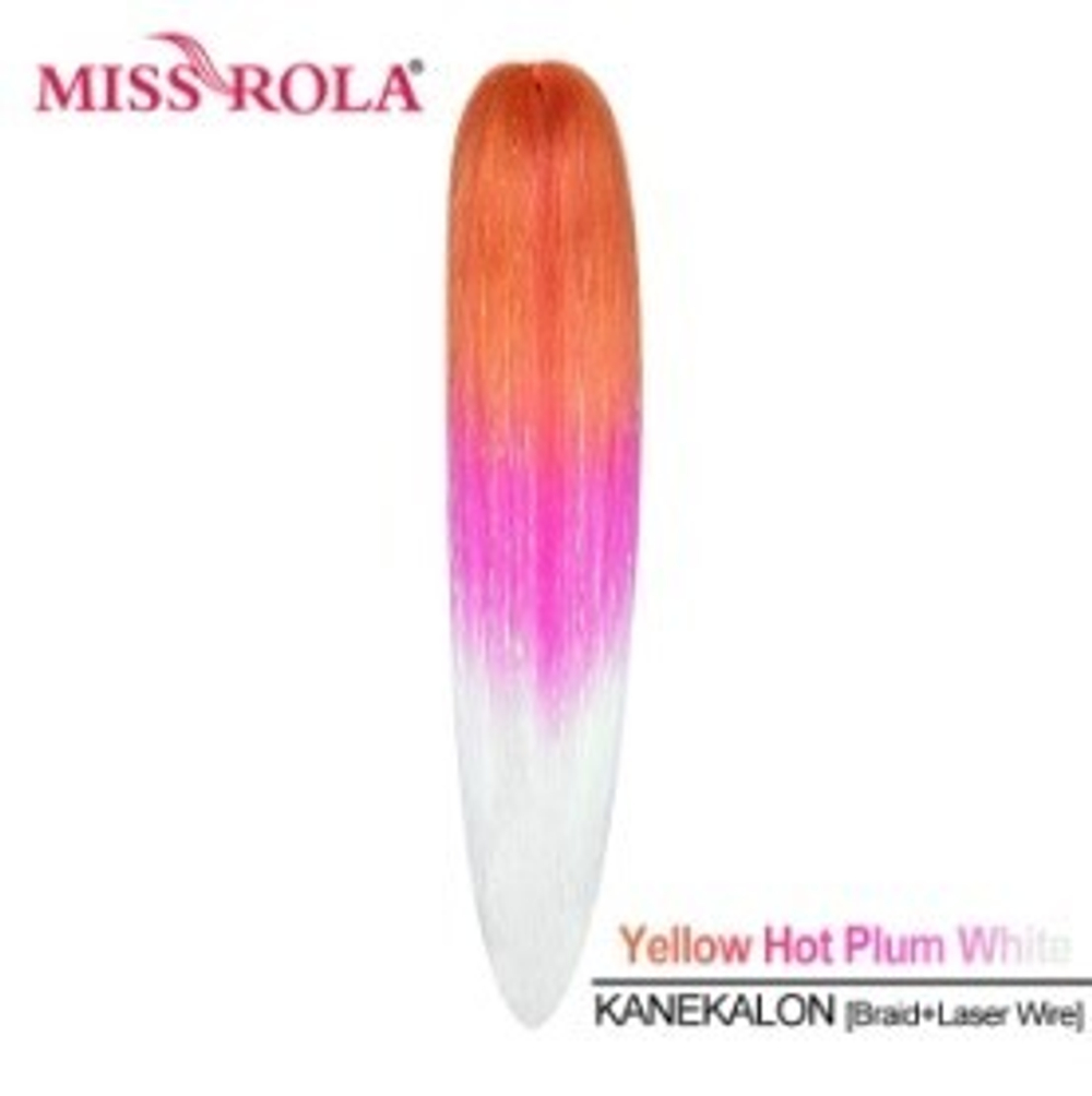 Канекалон M04 Easy Braid (искуственные волосы) 3 цветный yellow/ hot_plum/ white