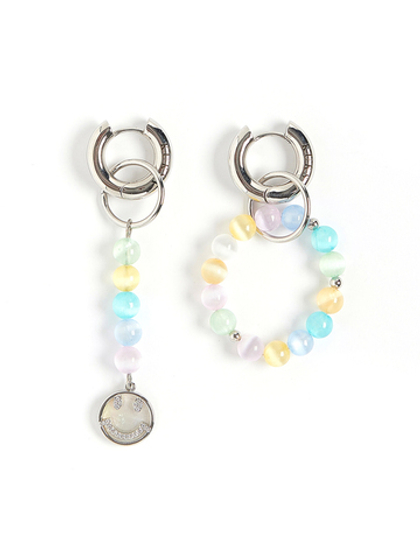 Серьги "Kill My Mind" из селенита Silver