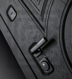 Входная металлическая дверь Лабиринт GRAND (Гранд) Альберо блэк / 22 Белый софт, черная вставка