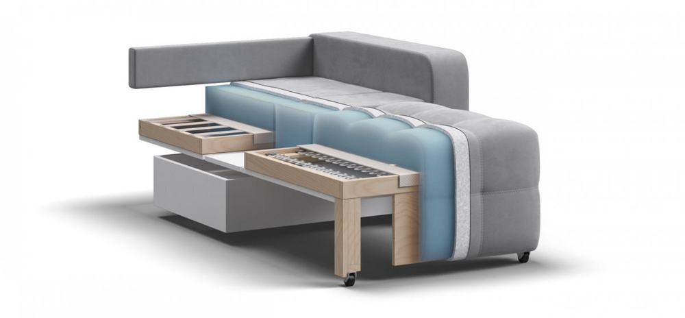 Денди кресло-кровать Велюр Монолит сталь