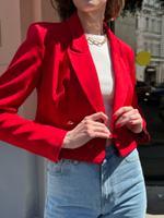 Укороченный двубортный жакет Kylie красный