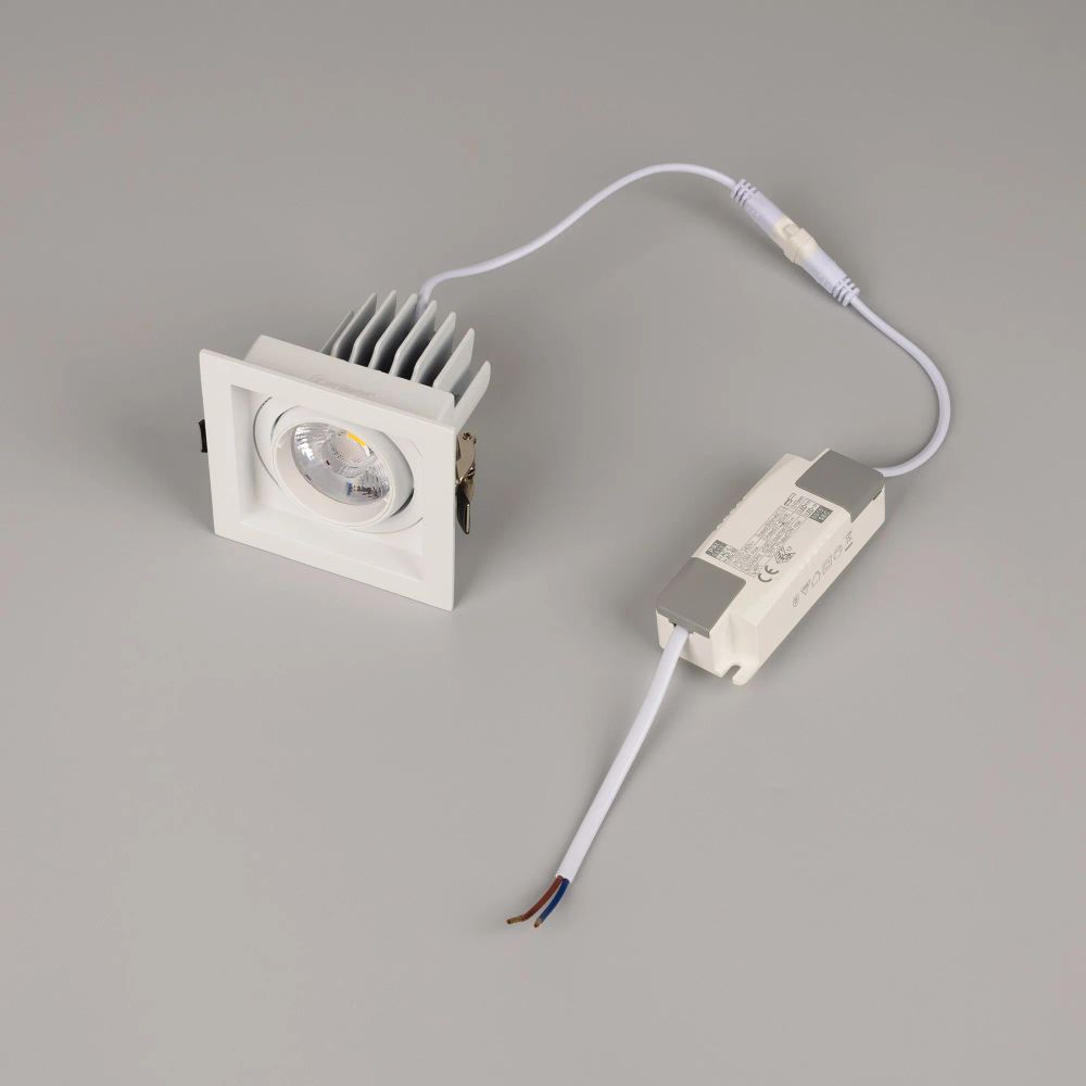 Светильник MS-VORTEX-BUILT-S90x90-12W Warm3000 (WH-WH, 20 deg, 230V) (Arlight, IP20 Металл, 5 лет) 057912