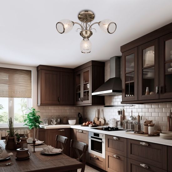 30026/3 / потолочный светильник /   античная бронза