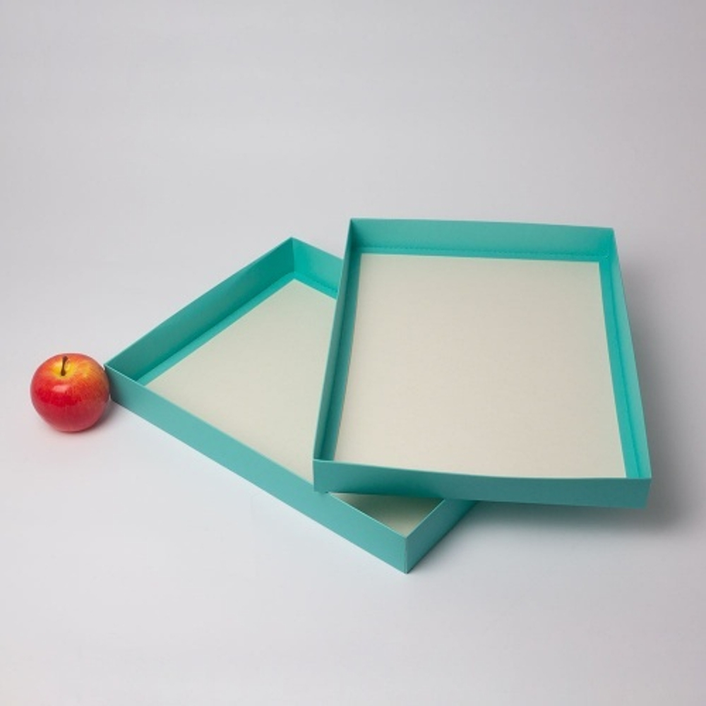 Коробка крышка-дно 40x5x30, тиффани, картон