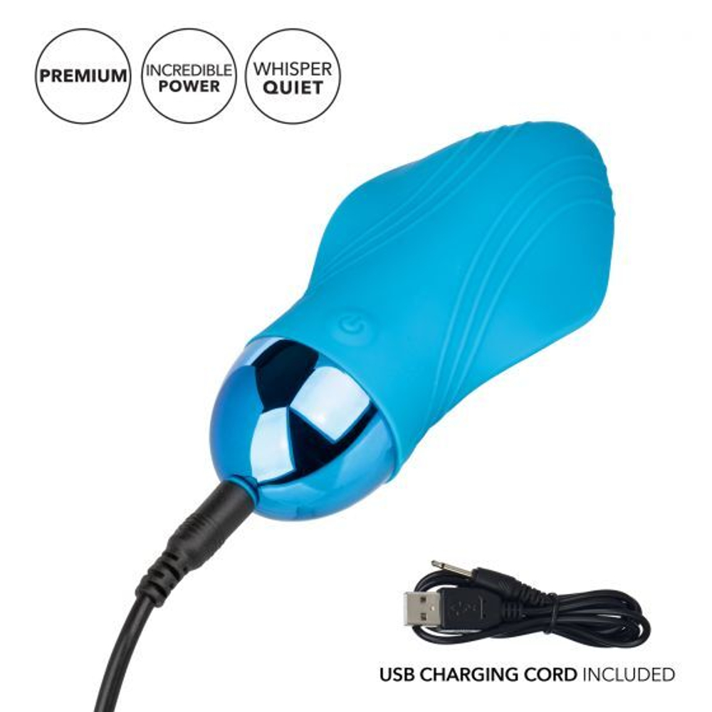 Голубой мини-вибратор 12см California Exotic Novelties Tremble Kiss SE-4401-15-3