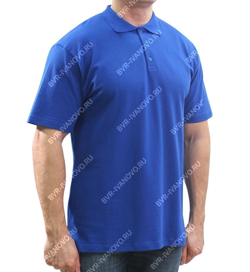 Футболка Поло  Василек (Хлопок)