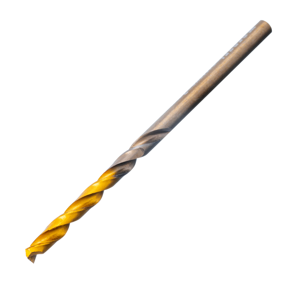 Набор сверл по металлу, 1-10 мм, Р6М5К8-TiN, Golden Tip, 19 шт Denzel