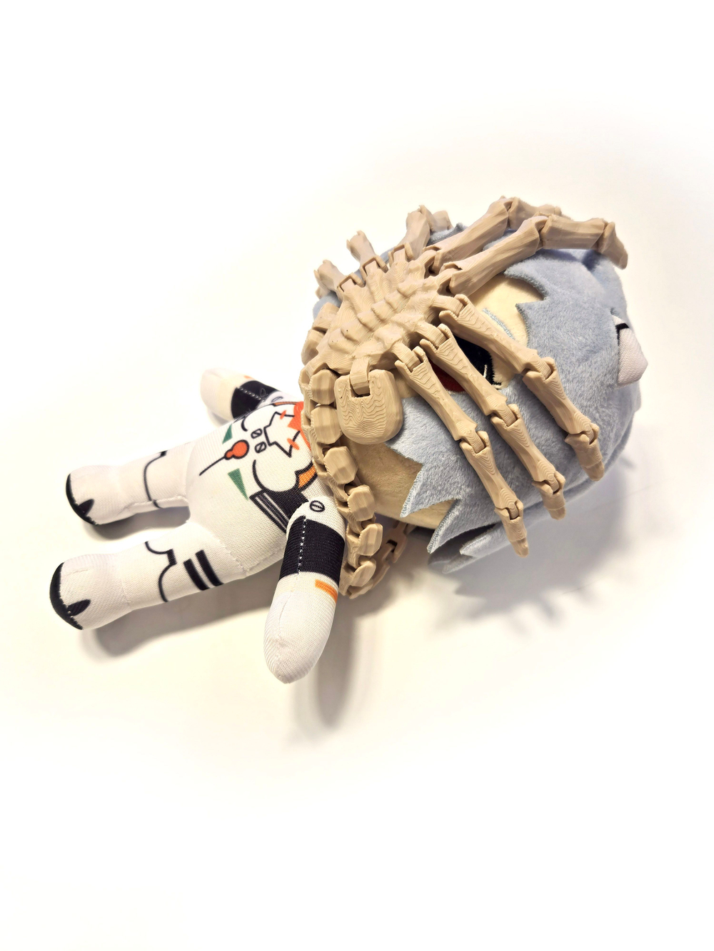 Лицехват из фильма "Чужой", игрушка-антистресс, 3D печать, бежевый