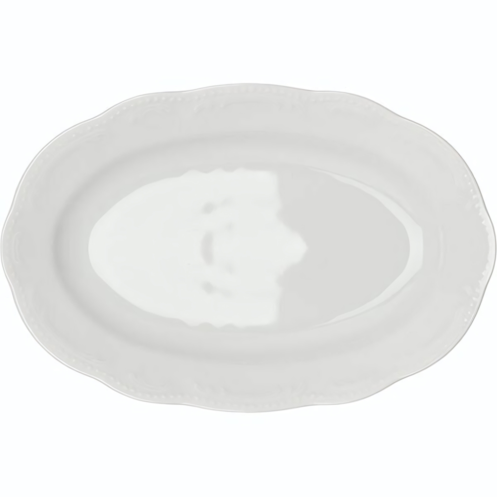 Блюдо «В.Виена» овальное;фарфор;,H=20,L=315,B=210мм;белый (Цвет: белый)