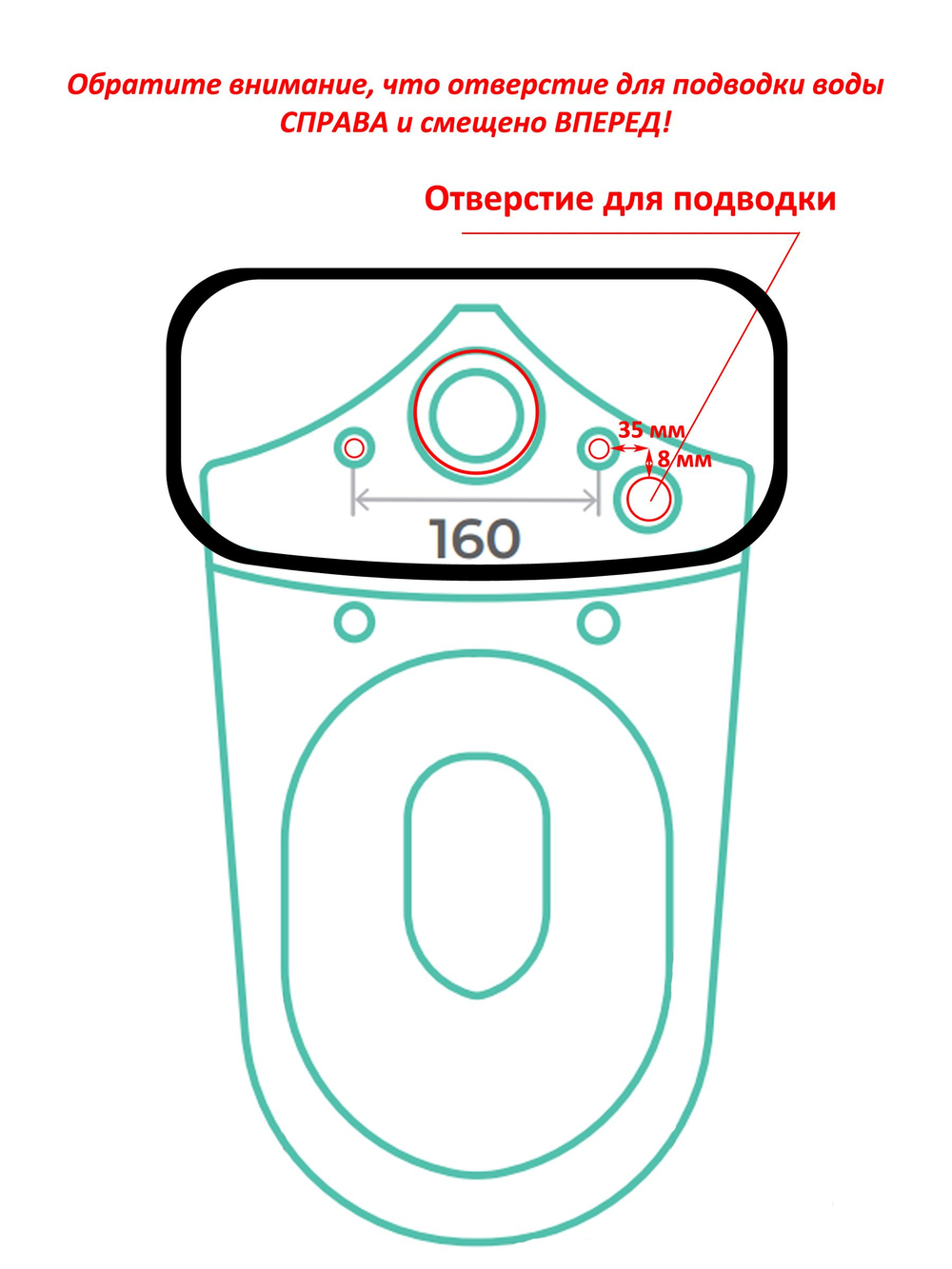 Бачок унитаза Gesso W101 Восход Home De Luxe (160 мм)