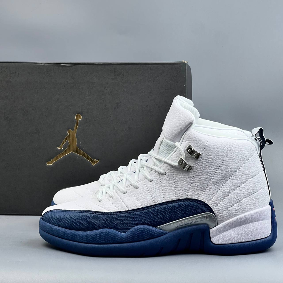 Кроссовки Nike Jordan 12 #481 (бел.-син.)