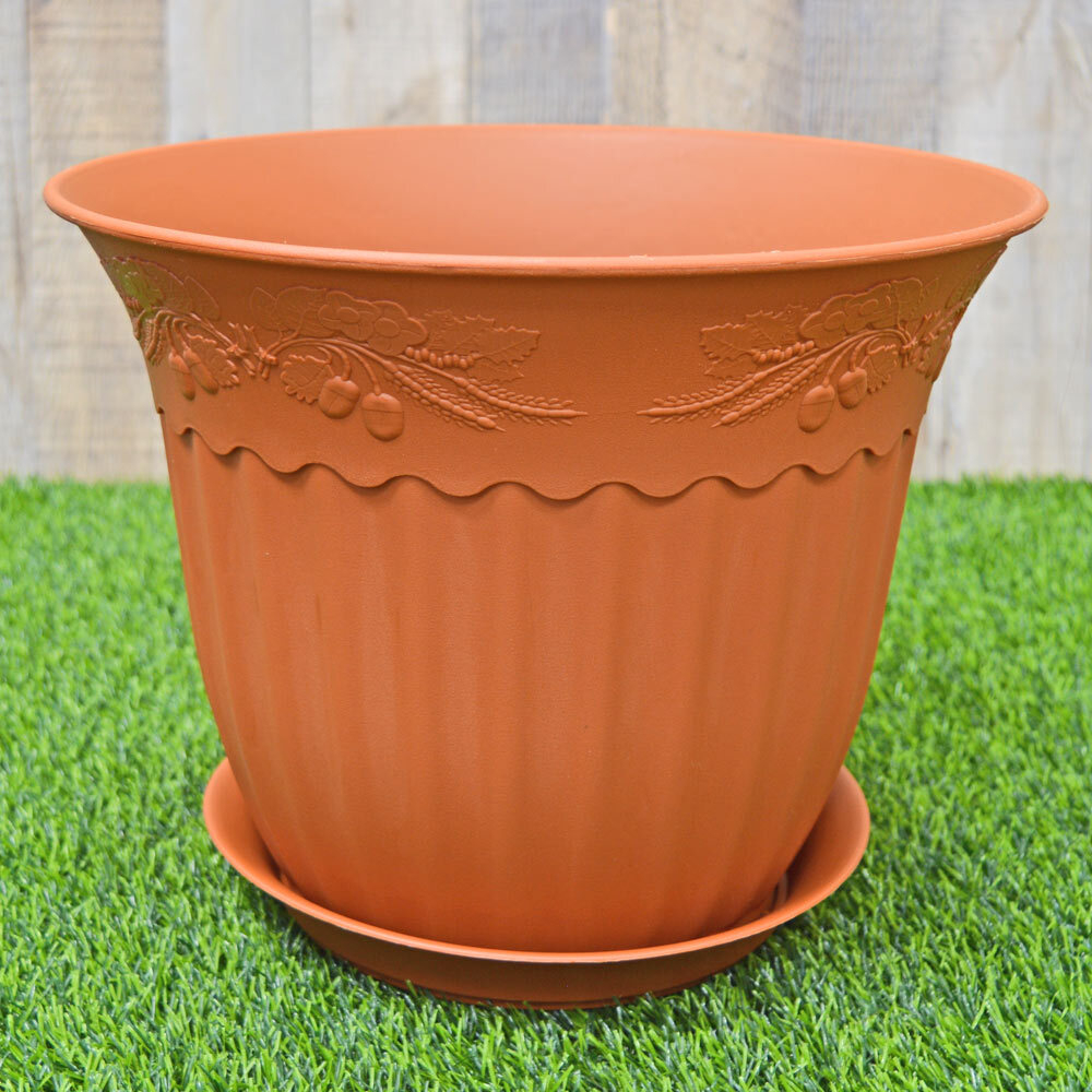 Кашпо Дубок 10л 30см терракот