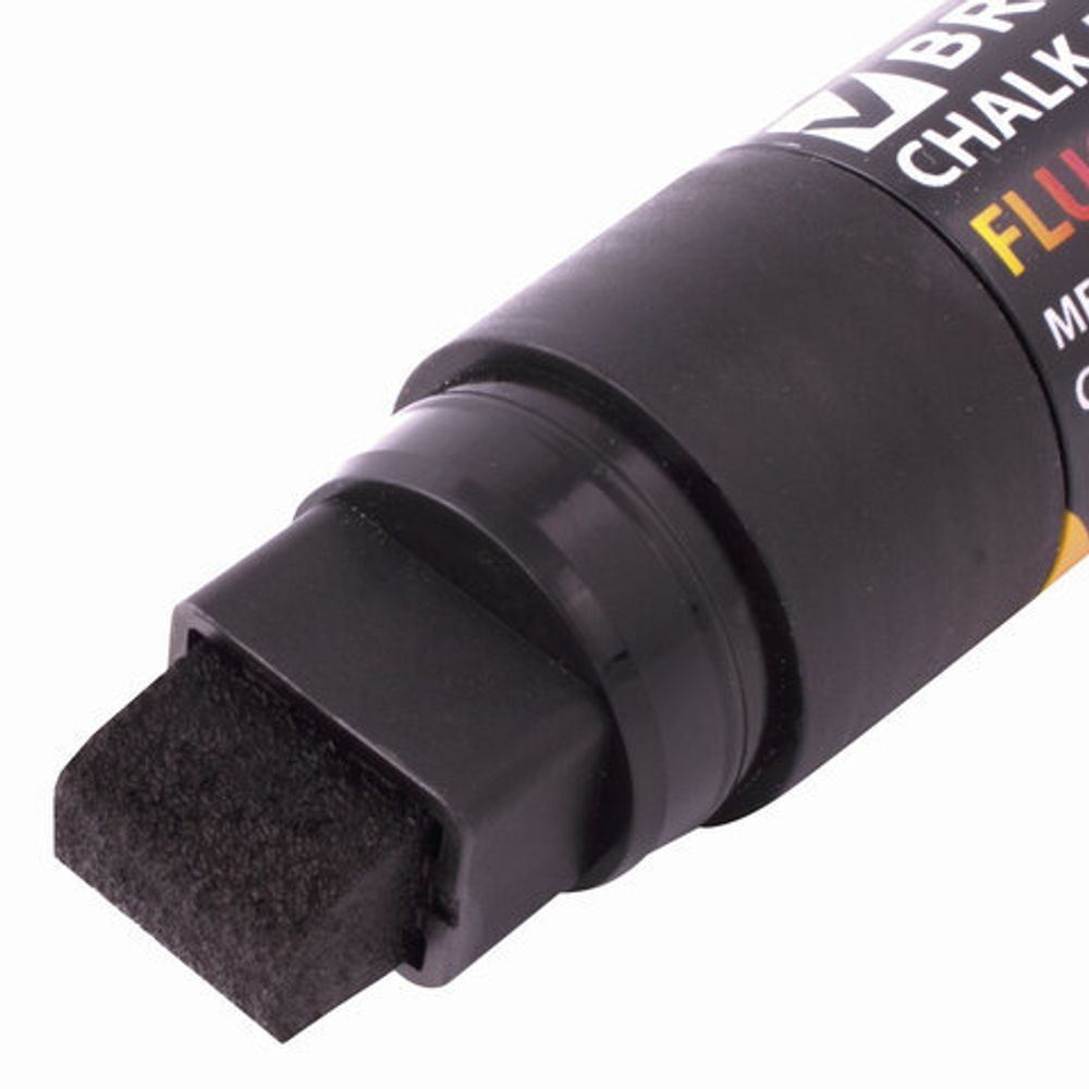 Маркер меловой "POP-ART" ЧЕРНЫЙ, 15 мм, сухостираемый, для гладких поверхностей, BRAUBERG, 151544