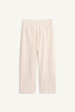 ZARA БРЮКИ ИЗ СМЕСОВОГО ХЛОПКА, ЦВЕТ СЛИВОЧНОГО МАСЛА