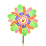 Вертушка на палочке Цветок 24*50см в ассорт., пакет