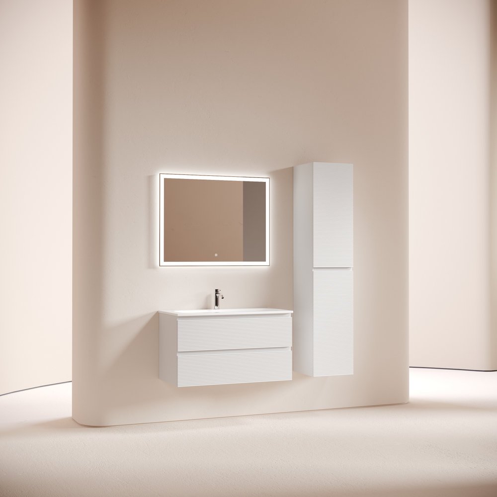 Тумба подвесная Sancos Folk с двумя ящиками 890х445х500, Bianco, FL90W