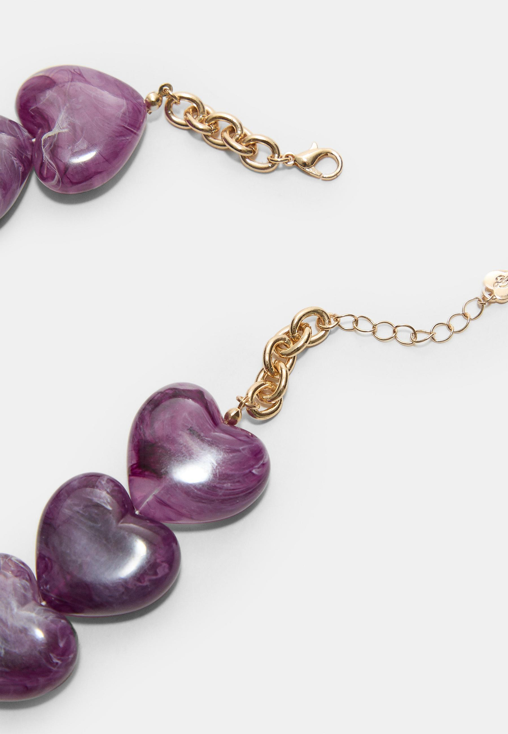 STRADIVARIUS Колье в форме сердца, сиреневый