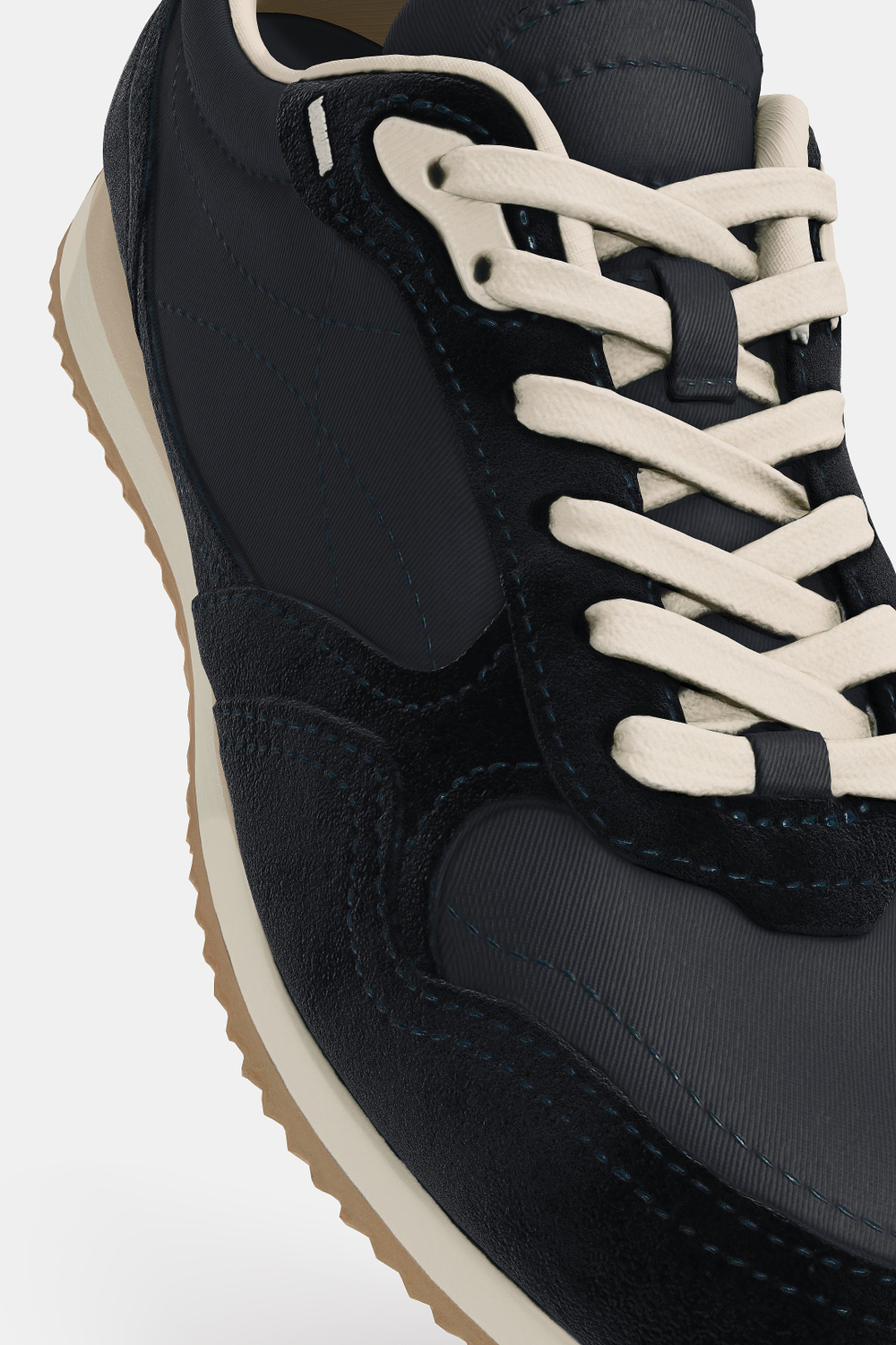 ZARA КОНТРАСТНЫЕ БЕГОВЫЕ КРОССОВКИ, ЧЕРНЫЙ