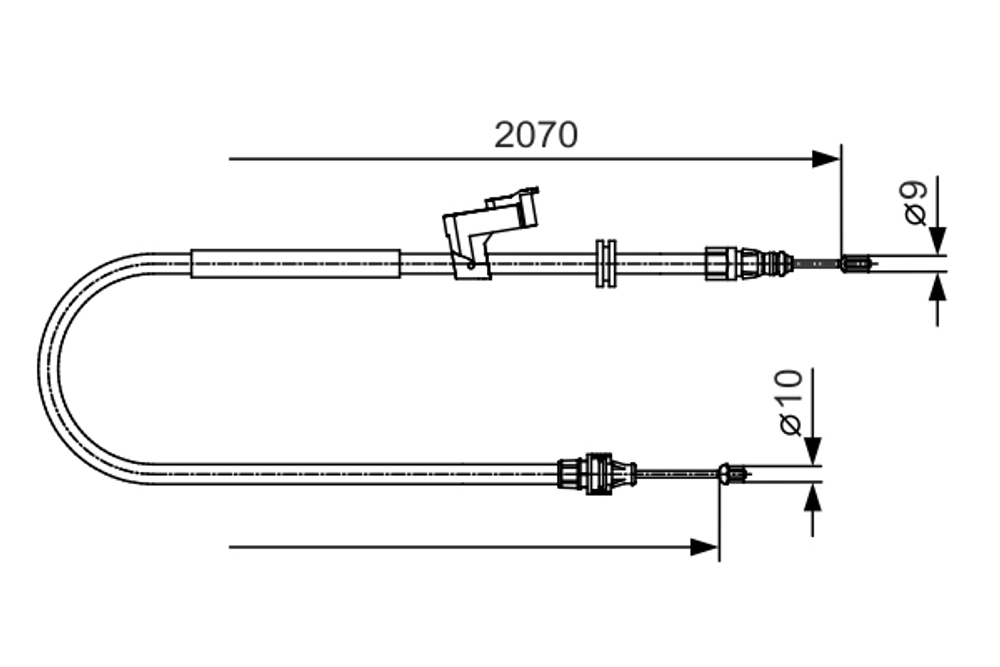 BOSCH - 1987482133-BOC - Cable Pull, parking brake