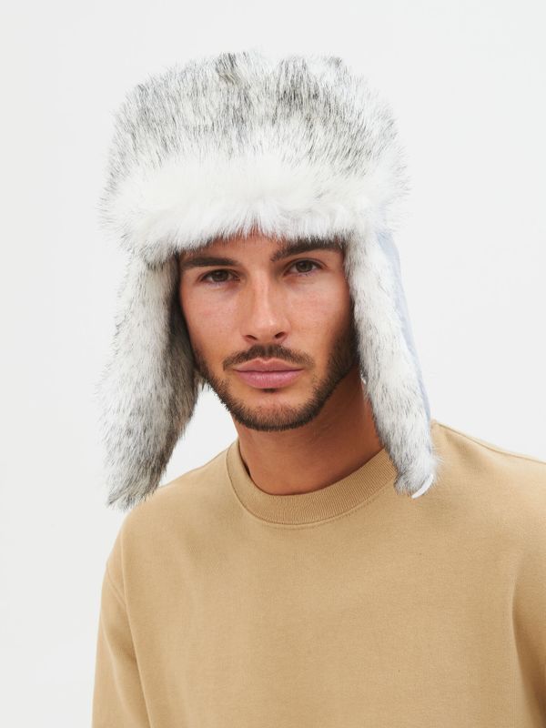 Шапка ушанка с маской Евро Волк Полярный ткань Taslan