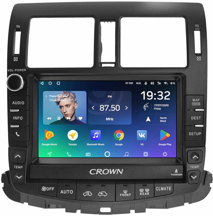 Магнитола для Toyota Crown / Crown Majesta S200 2008-2012 (цветной ШГУ) - Teyes CC2 PLUS монитор 9" QLED, Android 10, Быстрая, SIM-слот