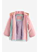 Куртка непромокаемая с флисовой подкладкой для девочки Next E25-304, Розовый, Голубой