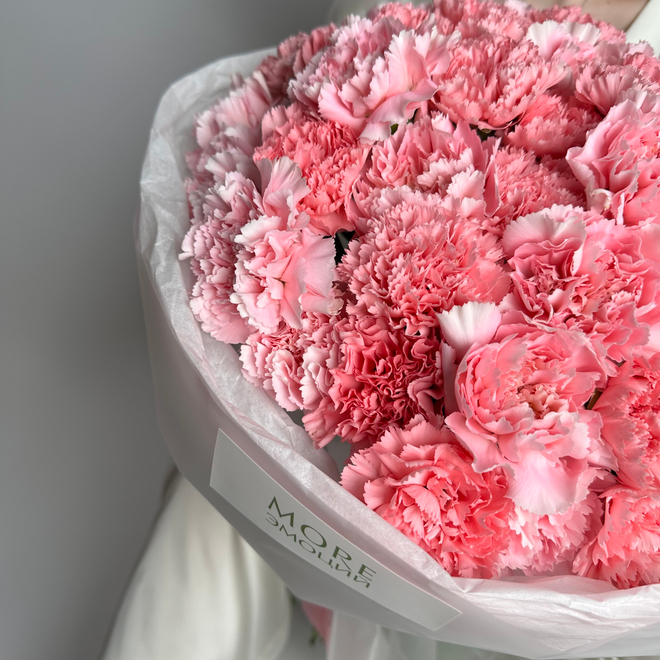 Монобукет из розовых диантусов