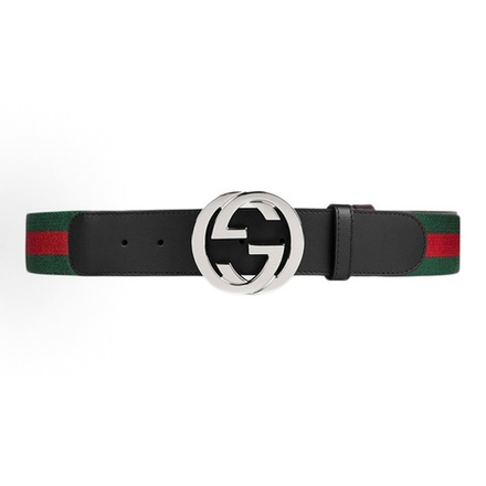 Ремень Gucci Interlocking G Black Red Belt