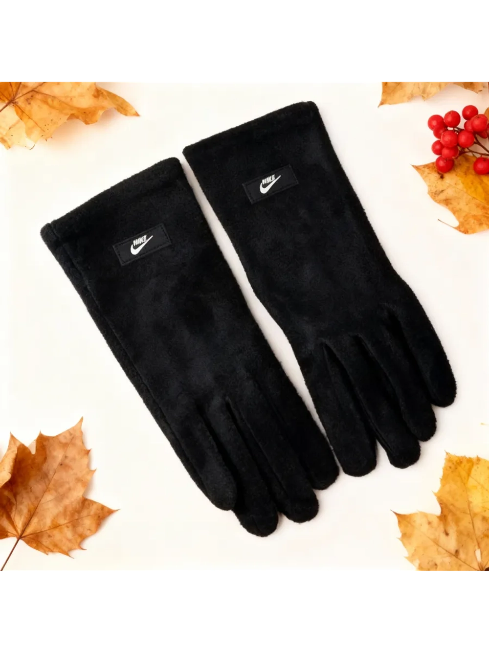 тёплые флисовые перчатки мягкие зимние удобные