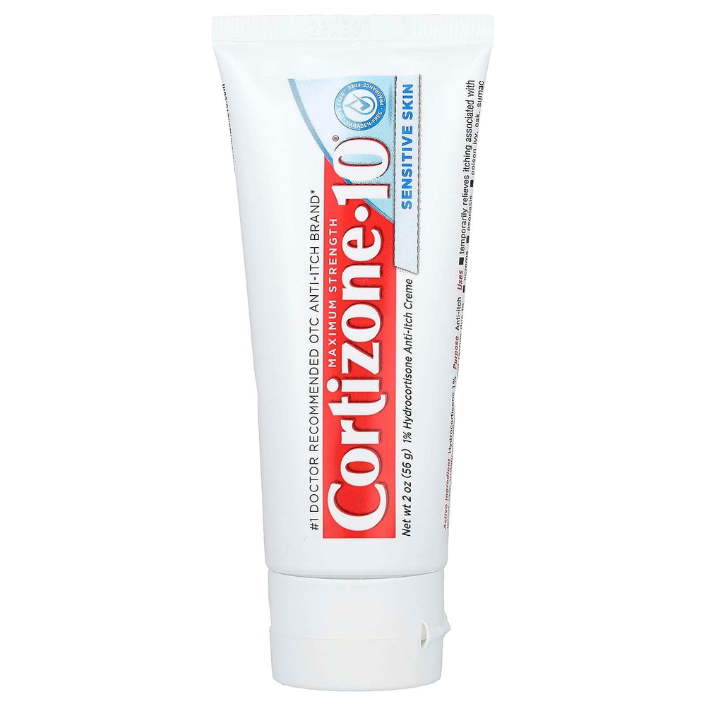 Cortizone 10, Maximum Strength, крем для чувствительной кожи, 56 г (2 унции)