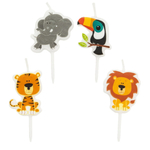 Свечи фигурные на шпажках «Джунгли» 6 см, 5 шт