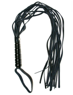 Плетка с рельефной ручкой черная (Цвет: черный)