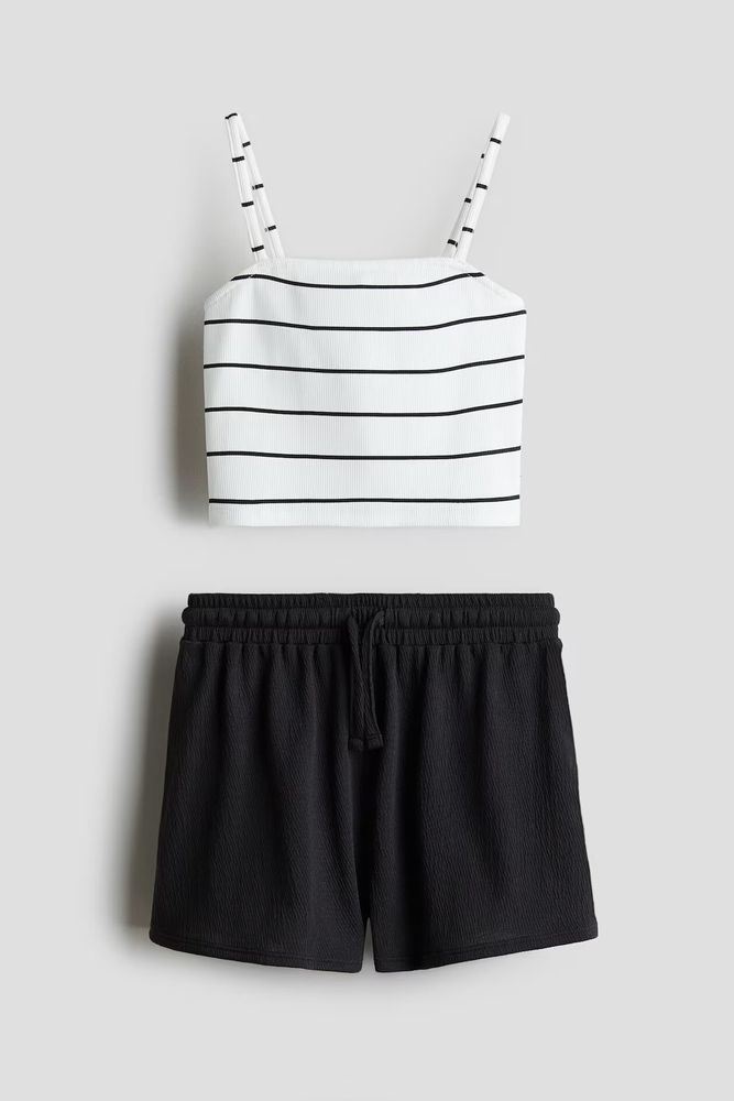 H&amp;M Комплект из топа и шортов, полоски