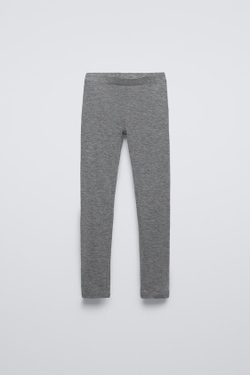 ZARA ЛЕГИНСЫ ИЗ СМЕСОВОЙ ШЕРСТИ, СЕРЫЙ С МЕЛАНЖЕВЫМ ЭФФЕКТОМ