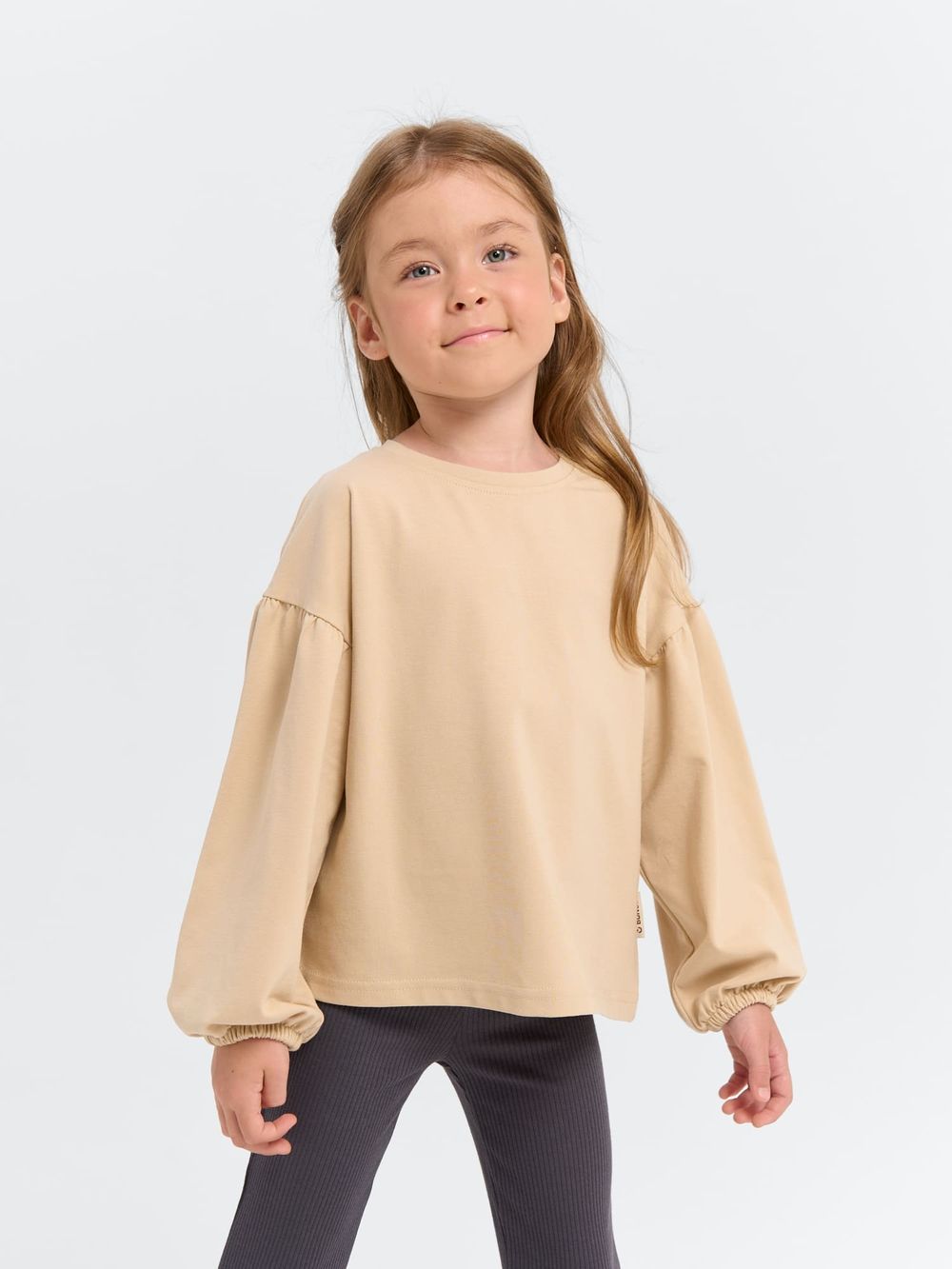 Лонгслив с объемными рукавами "Крем-брюле"