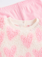 Толстовка флисовая и легинсы в комплекте для малышей Next 904-512, Розовый