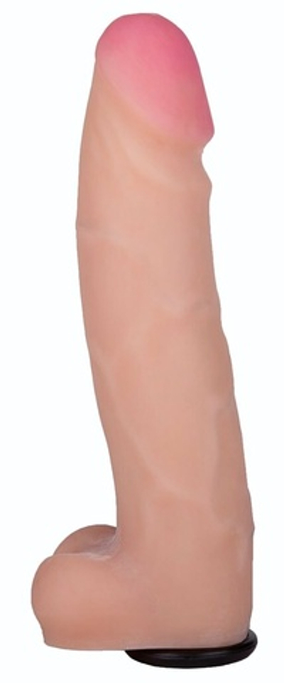 Реалистичная насадка харнесс REAL Standard - 17,5 см. (Цвет: телесный)